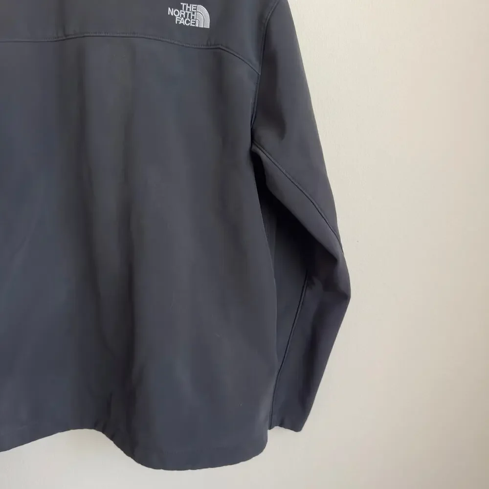 The North Face Men Size Medium Black Softshell Zipper Jacket Coat Lightweight